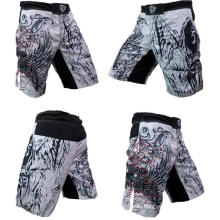 Custom MMA Shorts Sublimated Print 4 Way Stretch Crossfit Shorts Wholesale